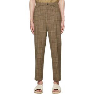 Nanushka Check Trousers Size 46 US 30 S Mens Beige $645